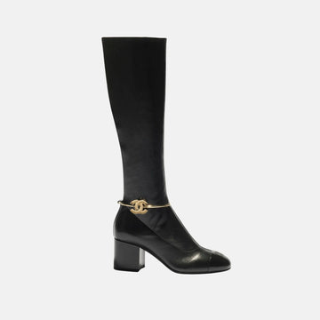High Boots in Stretch Lambskin and Lambskin