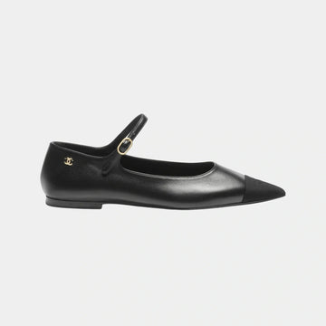 Mary Janes in Lambskin and Grosgrain