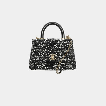 Mini Flap Bag With Top Handle Pearls Sequins Lambskin & Gold-Tone Metal