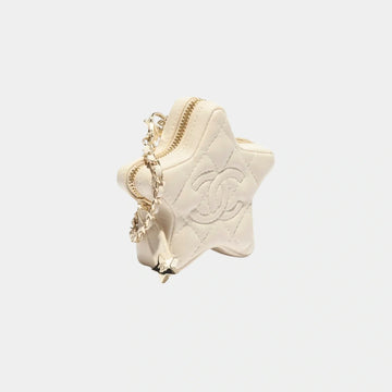 Mini Star Bag Charm Shiny Lambskin & Gold-Tone Metal