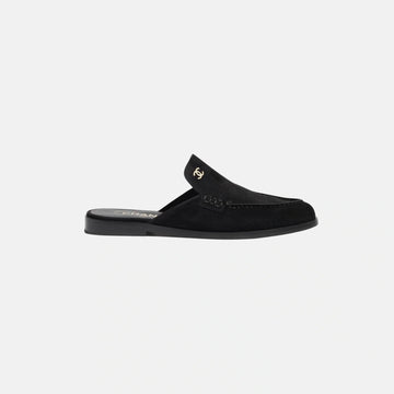 Mules in Black Calfskin