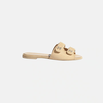 Mules in Suede Kidskin