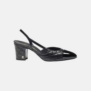 Slingbacks Lamb & Varnished Calf Black