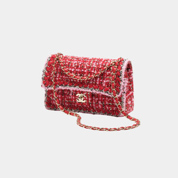 Small Classic Bag Tweed & Gold Metal