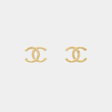 Stud CC Earring Metal Gold