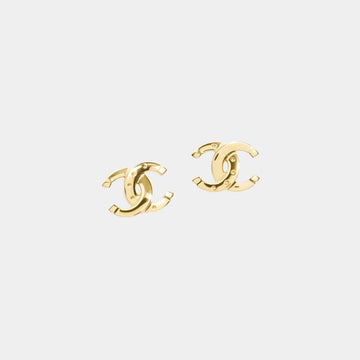 Studs Rivets CC Earrings Metal Gold