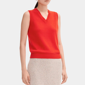 Sweater in Red Cashmere