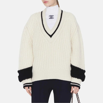 Sweater Wool Ecru And Black