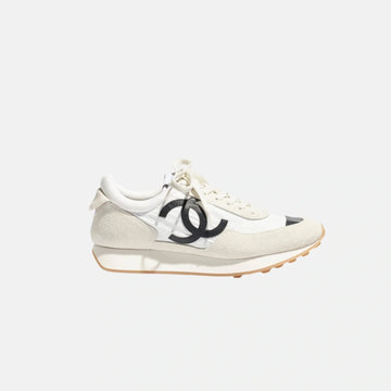 Trainers in Fabric and Suede Calfskin