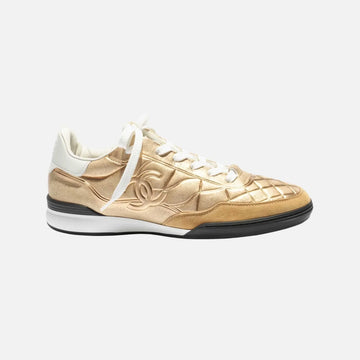 Trainers in Laminated Lambskin and Suede Calfskin