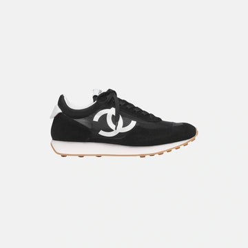 Trainers in Mesh and Suede Calfskin