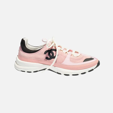 Trainers in Suede Calfskin Calfskin and Grosgrain