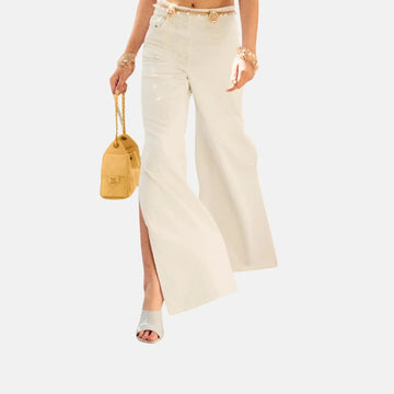 Trousers in Denim Light Yellow