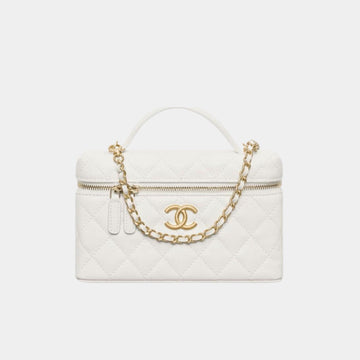 Vanity with Chain in Grained Shiny Calfskin