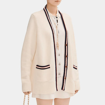 White Cardigan in Cashmere