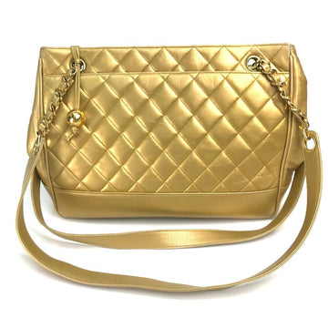 Beige Fabric Chanel Shoulder Bag