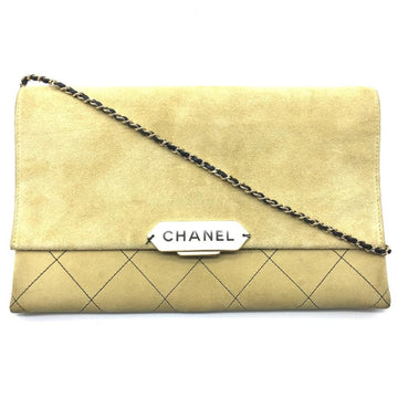 Beige Leather Chanel Flap Bag