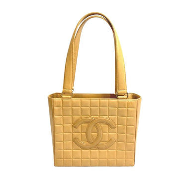 Beige Leather Chanel Chocolate Bar