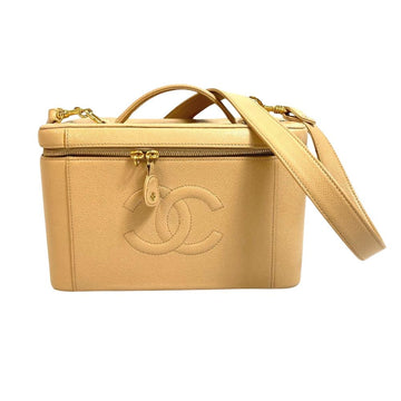 Beige Leather Chanel Vanity