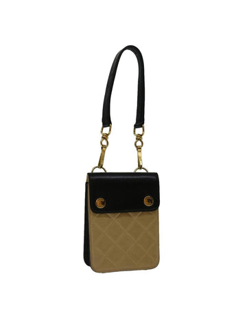 Beige Leather Chanel Shoulder Bag
