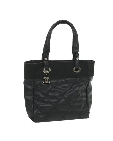 Black Canvas Chanel Tote