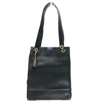 Black Leather Chanel Shoulder Bag