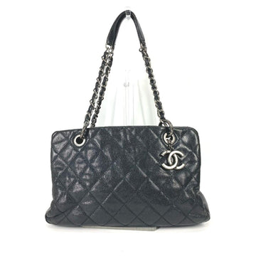 Black Leather Chanel Shoulder Bag