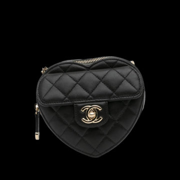 Black Leather Chanel Crossbody Bag