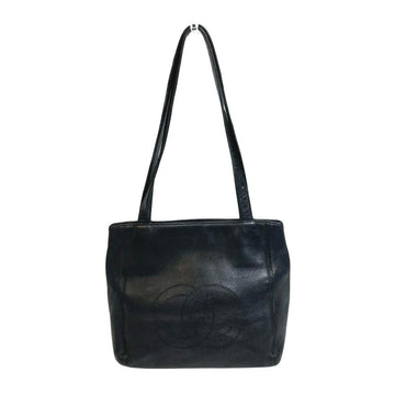 Black Leather Chanel Sports CC Logo