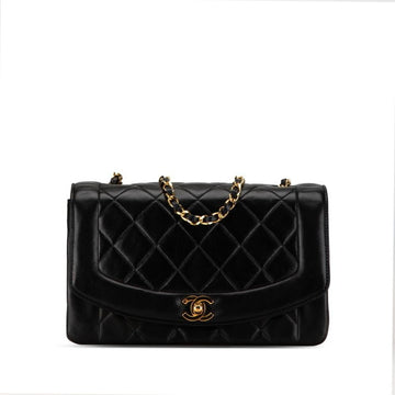 Black Leather Chanel Shoulder Bag