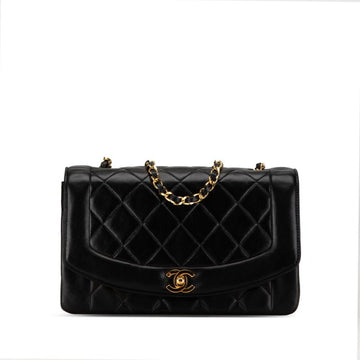 Black Leather Chanel Shoulder Bag