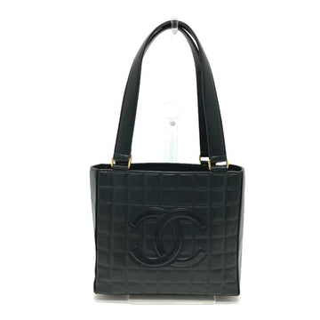 Black Leather Chanel Shoulder Bag