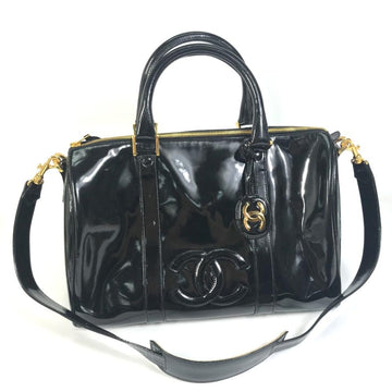 Black Leather Chanel Handbag