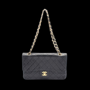 Black Leather Chanel Shoulder Bag