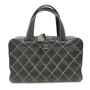 Black Leather Chanel Handbag