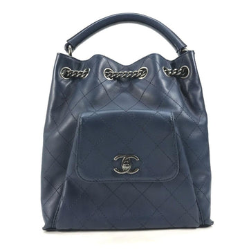 Black Leather Chanel Handbag