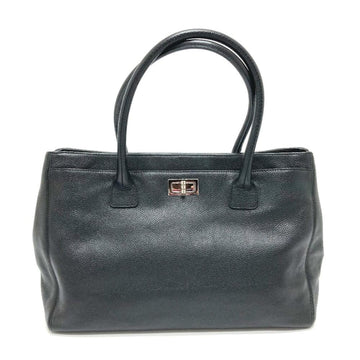 Black Leather Chanel Handbag