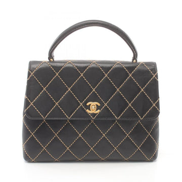 Black Leather Chanel Handbag