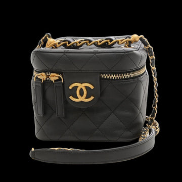 Black Leather Chanel Vanity