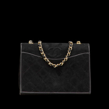 Black Suede Chanel Crossbody Bag