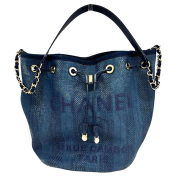 Blue Leather Chanel Deauville