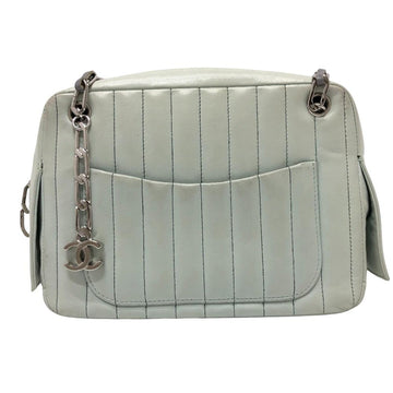 Blue Leather Chanel Shoulder Bag