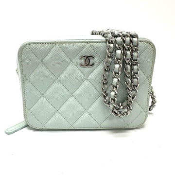 Blue Leather Chanel Shoulder Bag