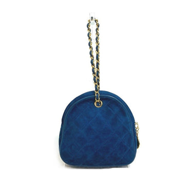 Blue Leather Chanel Shoulder Bag