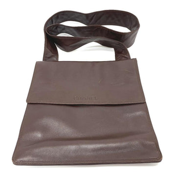 Brown Fabric Chanel Shoulder Bag