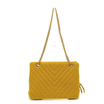 Brown Fabric Chanel Shoulder Bag