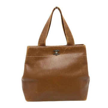 Brown Leather Chanel Sports CC Logo