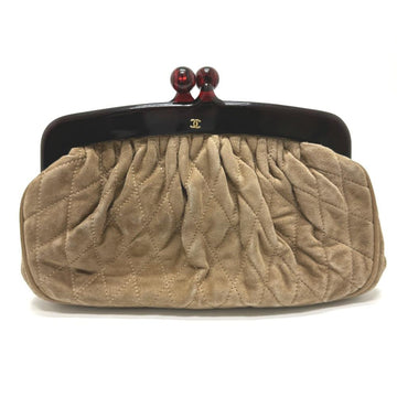 Brown Leather Chanel Pouch