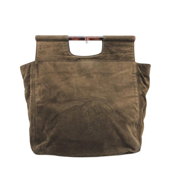 Brown Suede Chanel Sports CC Logo