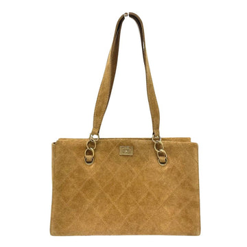 Brown Suede Chanel Shoulder Bag